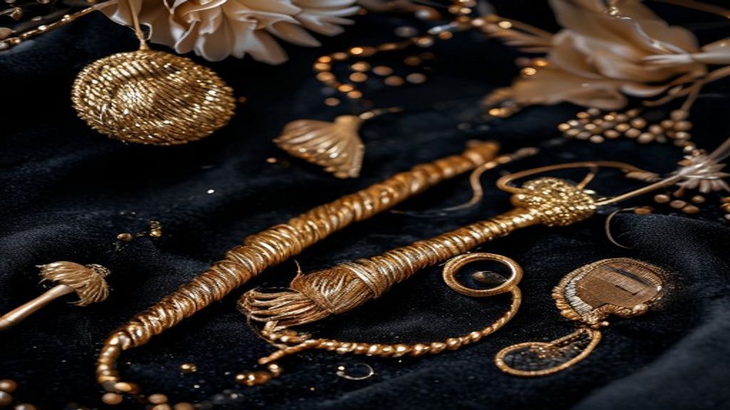 Simli makrome ipi ile yapılmış metalik parıltılı duvar süsü ve takı projeleri