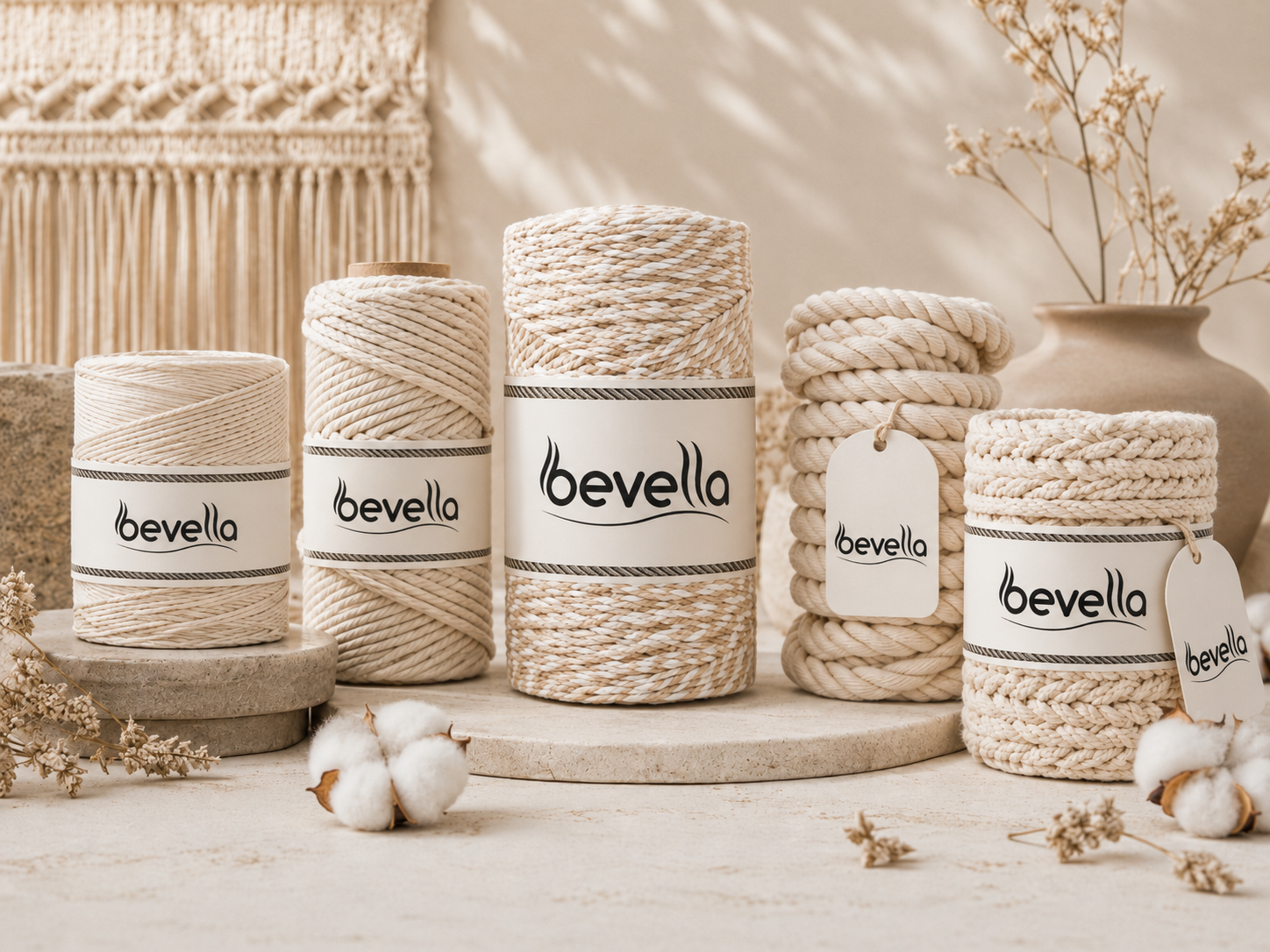 خيط المكرمية مقابل الكورد والحبل والكورد المضفور | دليل Bevella