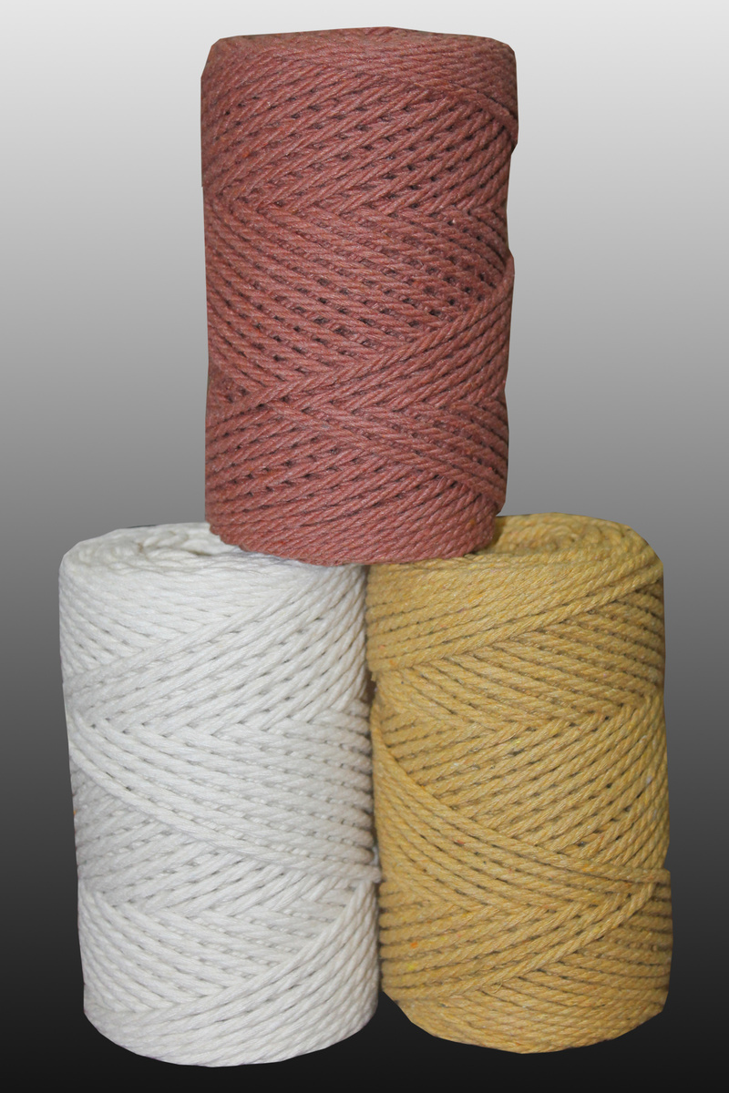 3-Ply Baumwoll-Makramee-Garn Farbenset - Bevella