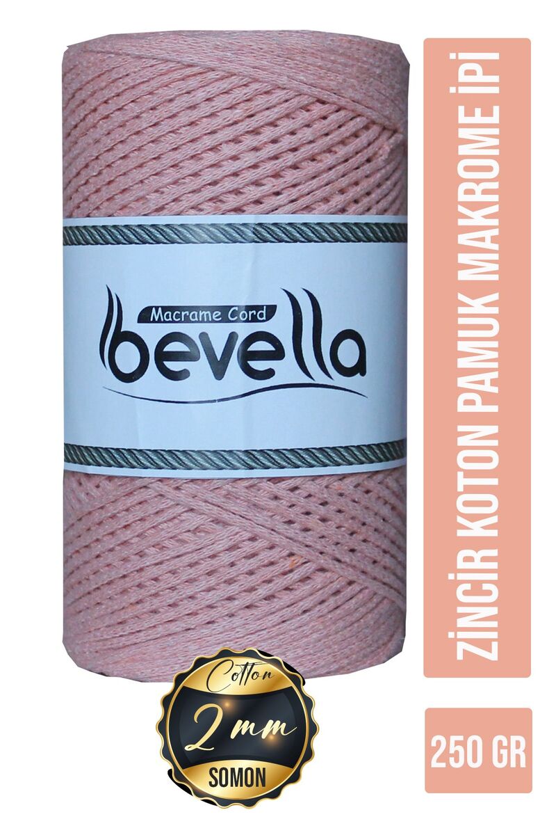Baumwoll-Kettenkordel 2mm Ecru - Bevella
