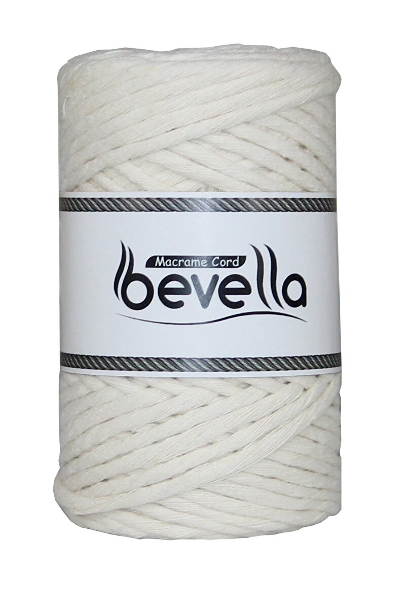 3mm Koyu Bej Taranabilir Pamuk Makrome İpi – Tek Büküm - Detay Görüntü