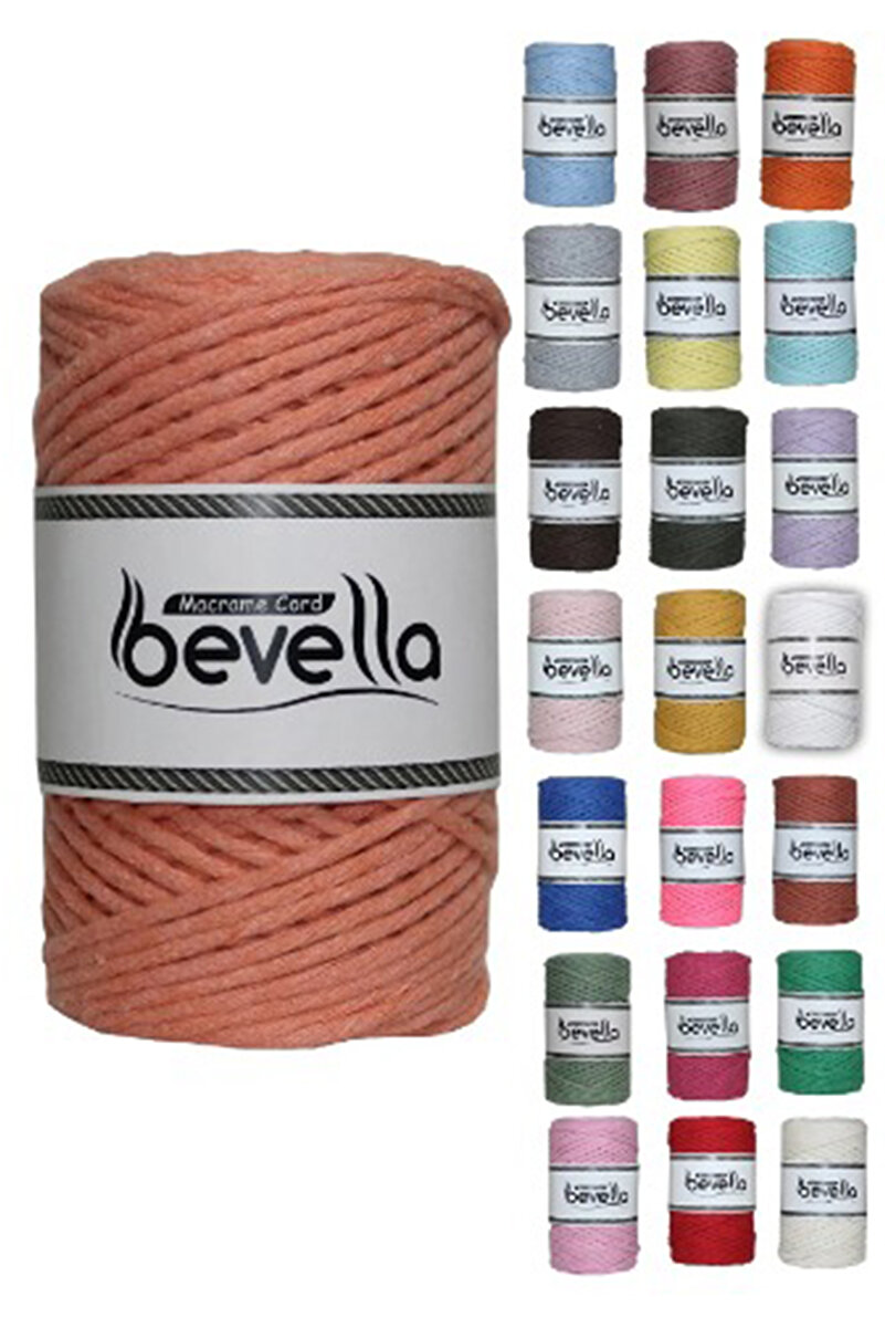 3mm Somon Taranabilir Pamuk Makrome İpi - Bevella Macrame