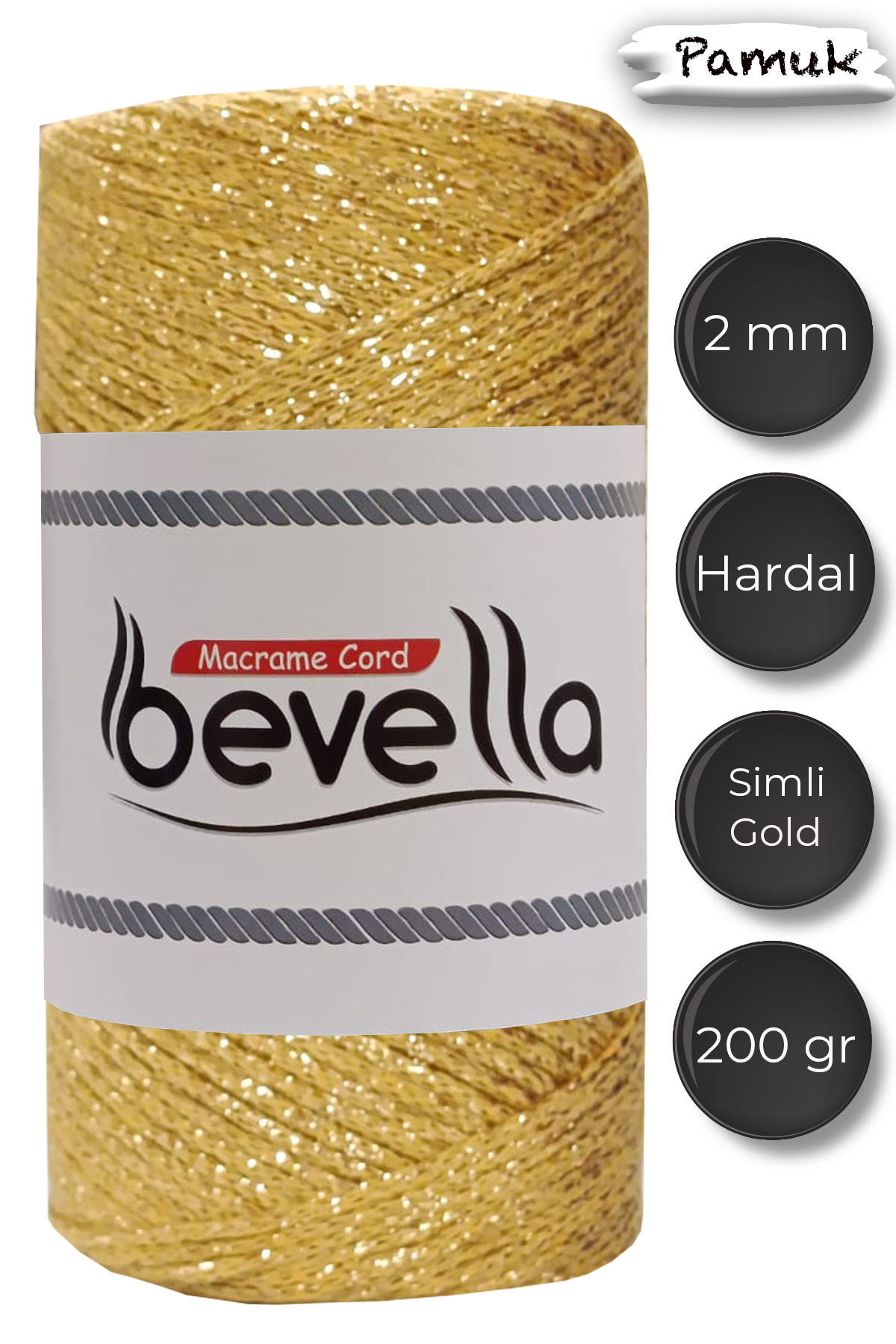 2mm Bakır Ultra Simli Makrome İpi - Bevella Macrame
