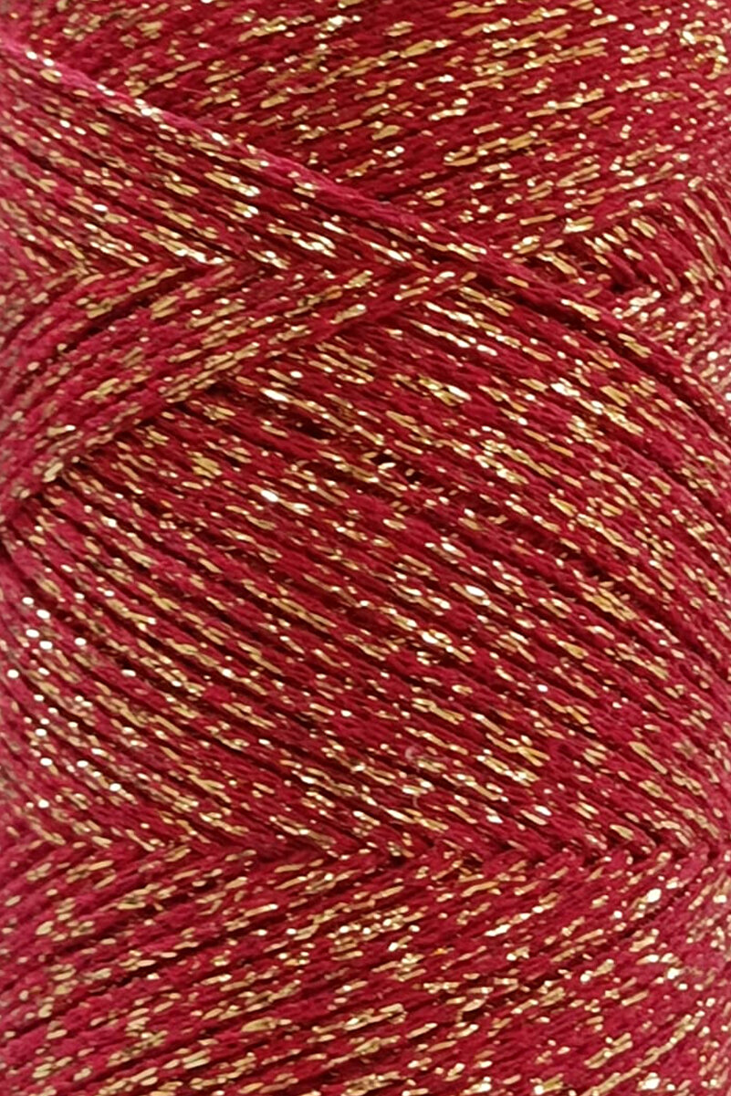 2mm Kırmızı Ultra Simli Makrome İpi – Tek büküm (simli) - Kullanim Görüntü