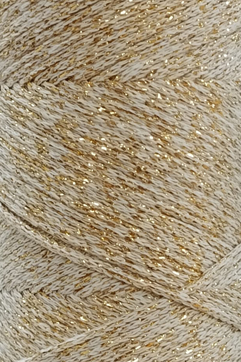 2mm Ultra Simli Krem Gold Makrome İpi – 200gr - Kullanim Görüntü