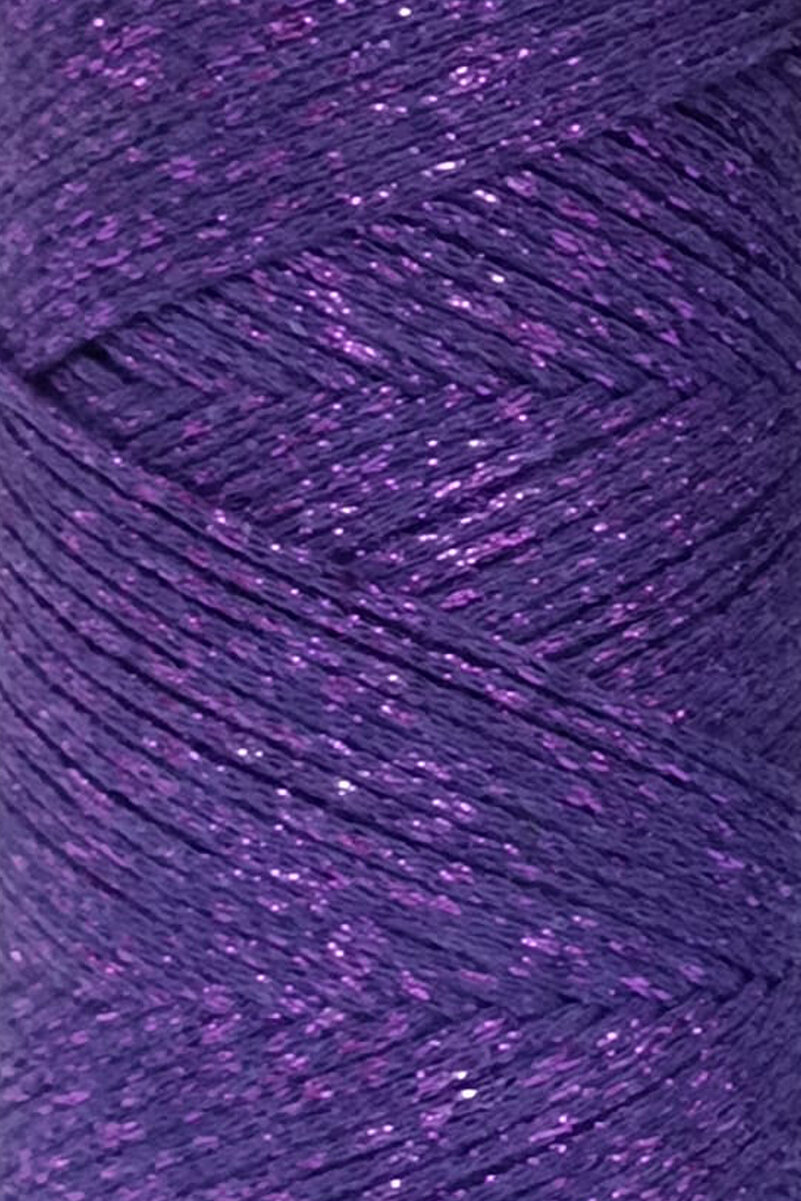 2mm Mor Ultra Simli Makrome İpi – Tek büküm (simli) - Kullanim Görüntü