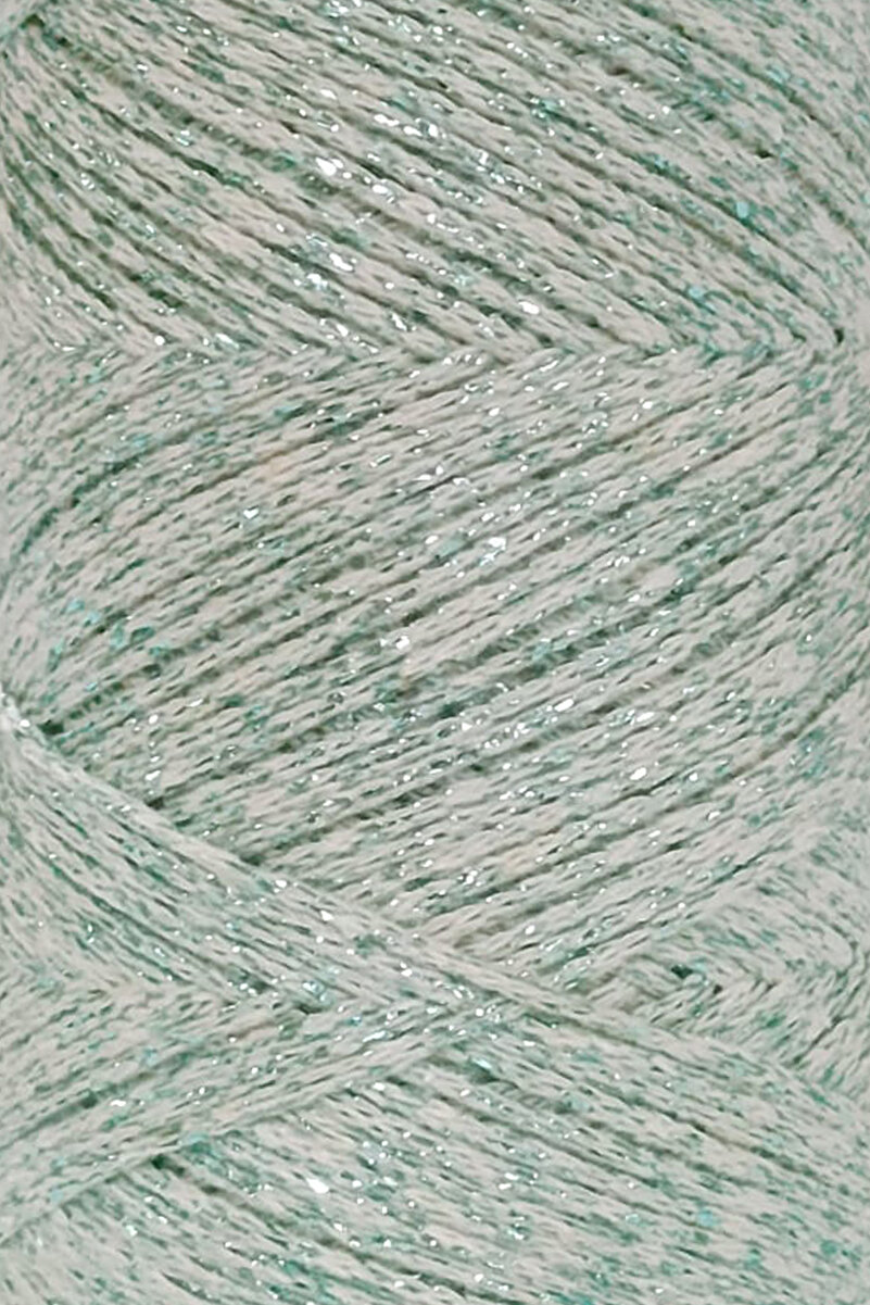 2mm Turkuaz Ultra Simli Makrome İpi – Tek büküm (simli) - Kullanim Görüntü