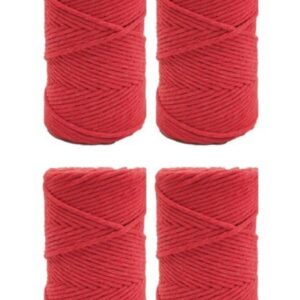 2 Mm - 200 gr Polyester Şeker Pembe Makrome Ipi Polyester Makrome Ip Supla Ip Ve Çanta Ipliği