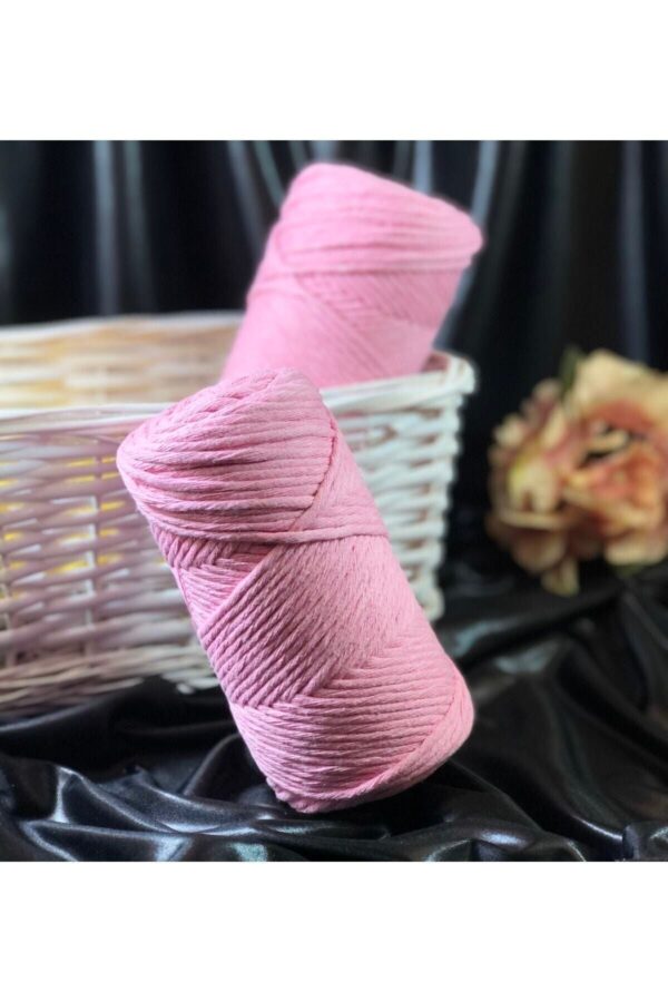 Pamuk Makrome Tarama Ip - 3 Mm - Pembe (1 Adet)