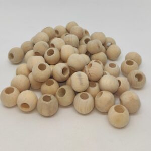 14 Mm Yuvarlak Ahşap Boncuk Ham 100 Gr Paket 110 Adet